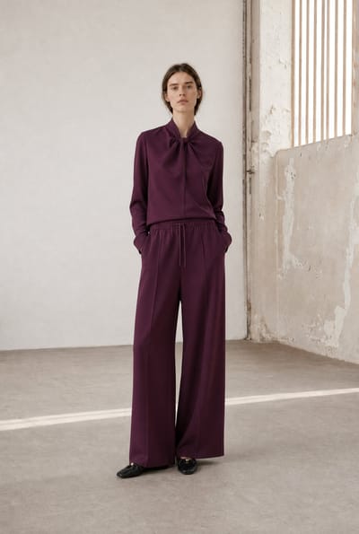 Evo wide-leg technical jersey pants | Cherry - Cherry / S