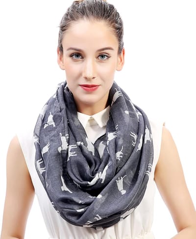 Dames colsjaal - Hondenprint sjaal - Dagelijks dragen - Zachte stof - One size - Multicolor