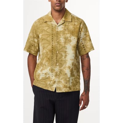 NN.07 Julio Short Sleeve Evergreen Maat: S | Casual Overhemden Outlet | Heren | Beige