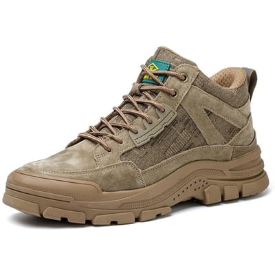 Werkveiligheidsschoenen Heren Werkschoenen Stalen neus Sneakers Heren Anti-lek Veiligheidsschoenen Bouw Beschermende schoenen 37 kaki