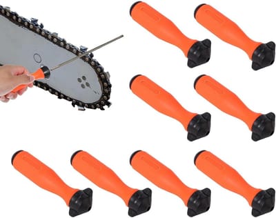 Vijl Handvatten - Ronde Vijlen - Kettingzaag Onderhoud - Comfortabele Anti-slip Grip - 8 Stuks - Nylon