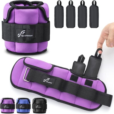 Verstelbare Gewichtsmanchetten voor Enkels en Polsen - Gewicht van 0,22 kg tot 1,8 kg - Perfect voor Training en Revalidatie