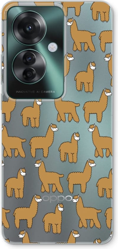 Case Company® - Hoesje geschikt voor Oppo Reno 11 F hoesje - Alpacas - Soft Cover Telefoonhoesje - Bescherming aan alle Kanten en Schermrand