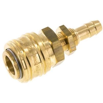 Messing DN 7.2 (Euro) Luchtkoppeling Snelkoppeling 8 mm Slangpilaar Schotkoppeling Double Shut-Off