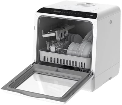 Slimme Draagbare Mini Vaatwasser - Vrijstaande vaatwasser Met APP - Campingvaatwasser - 5 Wasprogramma's - Afwas - Sterilisatiesysteem - Droogfunctie 75°C