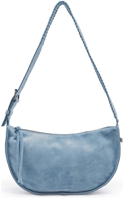 FREDsBRUDER Leren schoudertas Whipstitch Soul Collection Hobo Bag Aqua Lichtblauw