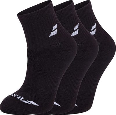 Babolat Quarter 3 Pairs Pack Sokken - sportsokken - zwart - Unisex