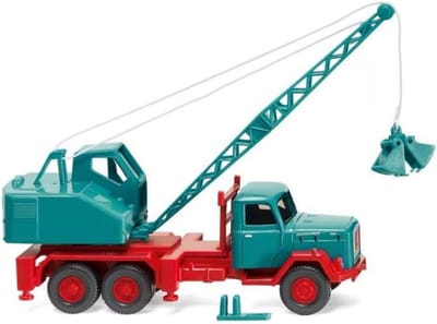 Schaalmodel Kraanwagen HO 1:87 Waterblauw Modelauto Speelgoed