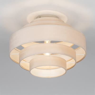 Lumidora Plafondlamp 75422 - Plafonniere - POLIGNANO - E27 - Beige - Textiel - ⌀ 40 cm