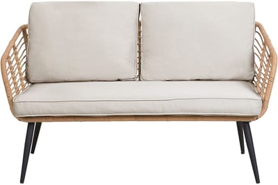 CORINTH II - Loungeset voor 4 - Lichtgrijs - PE rotan