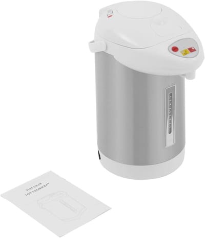 Elektrische Waterkoker - Thermoskan Warmwaterpot - Kantoor Gebruik - Constante Temperatuur - 3 Liter Capaciteit - Zilver Wit