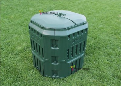 Compostbak - Afvalbak tuin - Composteren organisch afval - Kunststof constructie - 80x80x87 cm - Groen