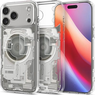 Spigen Ultra Hybrid MagFit - Hoesje Geschikt voor Apple iPhone 17 Pro Max - Compatibel met MagSafe - Back Cover Zero One Titanium