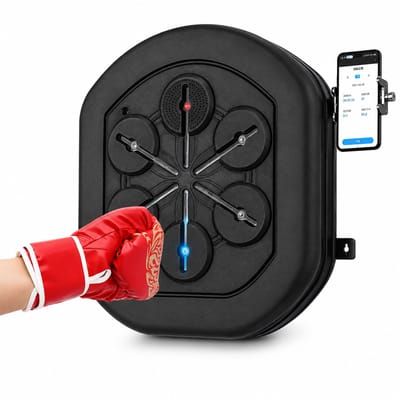Lifero Boksmachine met Muziek - Bokstrainer met Bluetooth - Interactief Boksen - Inclusief bokshandschoenen - Trainen Intensief