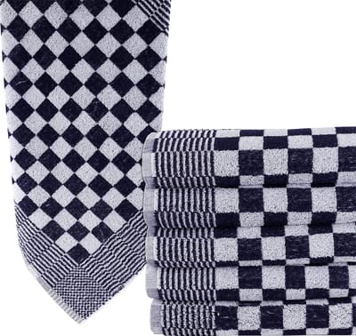 Homéé® Keukendoek 50x50 cm Holland Art geblokt 100% katoen 6 stuks blauw wit