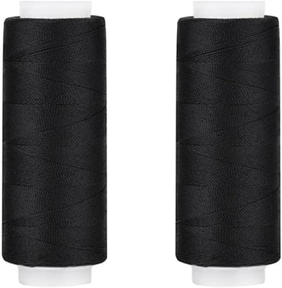 2x Sterk Zwart Naaigaren Polyester - 100m Naaimachine & Hand Naaien