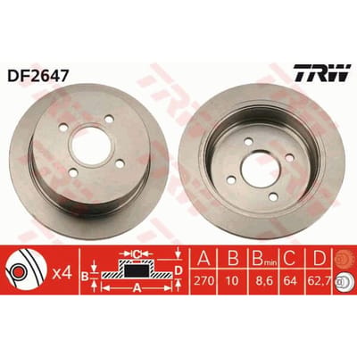 Remschijf TRW DF2647
