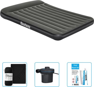 Bestway luchtbed - 2-Persoons - 152 x 203 x 30 cm - Groen - Inclusief Hoeslaken - Pomp en Reparatieset