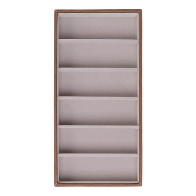 Allecto - Brillenorganizer - Zonnebrilopbergdoos - Houtnerf - 6 Compartimenten - Opberghulp voor Brillen - Geschikt voor Thuis en Kantoor