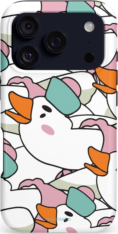 Casetastic hoesje geschikt voor Apple iPhone 17 Pro - MagSafe - Dubbellaagse bescherming - Gansmatroos - Fashion Case - Wit Grijs Mintgroen Lichtroze