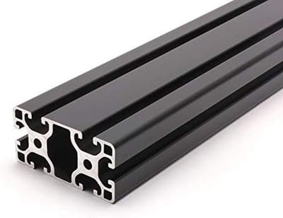 Aluminium Profiel Zwart - Montage Systeem Profiel - Industriële Constructies - I-type Groef 8 - 40x80mm 150cm - Zwart