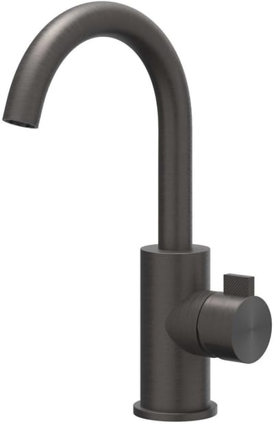 IVY Tribe Eenhendel wastafelmengkraan opbouw met draaibare uitloop, coldstart RVS316 geborsteld carbon black PVD