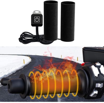 GELLDG Verwarmde stuurstangen geschikt voor motorfietsen/fietsen - Set van twee - 12V - Intelligente temperatuurregeling met drie standen - Motoraccessoires - Motoruitrusting