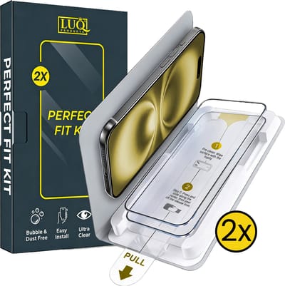 Screenprotector - Geschikt voor Apple iPhone 16 - 2 Stuks - Met Installatietray - Perfect Fit Kit - Gehard Glas - Geen Luchtbellen - Beschermglas - Tempered Glass - Screen Protector - Nauwkeurige Plaatsing