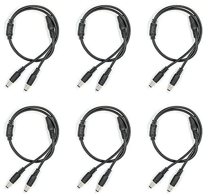 DC Power Plug Y Splitter Kabel 1 Vrouwelijk naar 2 Mannelijk voor CCTV en LED Schijnwerpers