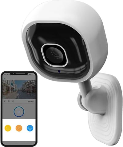 WIFI Camera - Beveiligingscamera Huis - Huisbewaking - Tweeweg Audio - 9.8 x 6.5 x 6.2 cm - Wit