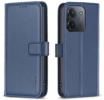 BINFEN Hoesje - Geschikt voor Xiaomi Redmi 15C Hoesje - BINFEN Color Book Case - Blauw