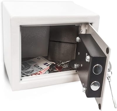 Core® Kluis Brandwerend Voor Geld - Kluis Brandwerend - Kluis - Wit - ‎23cm x 17cm x 17cm