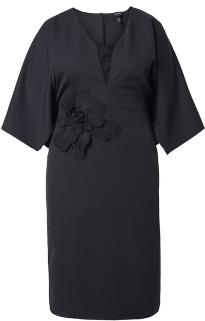 Ulla Popken - Dames - Feestelijke jurken - Zwart - Maat 44