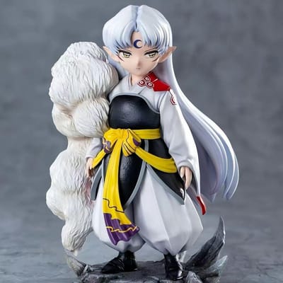 Anime Inuyasha Figurine Sesshoumaru Figurines Bakusaiga Sesshoumaru Figurine Modèle Statue Poupée Collection Décoration Jouets Cadeaux gray