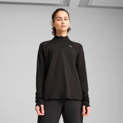 PUMA W RUN VELOCITY CLOUDSPUN 1/4 ZIP Dames Sporttop - Puma Black
