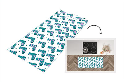 Keukenloper - Loper keuken - Sokken - Patronen - Hartjes - 120x50 cm - Keukenloper vinyl