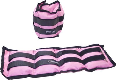 Focus Fitness - Pols-/enkelgewichten - Ankle Weights - 2 x 0,5 kg - Roze - Verstelbaar
