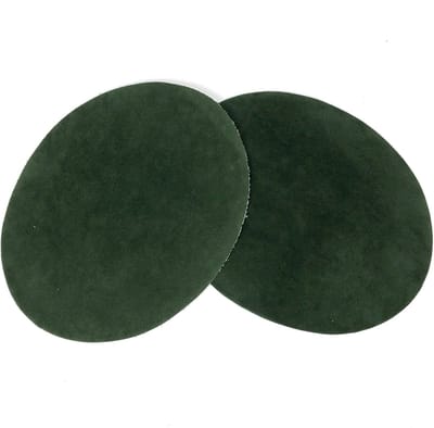 Knie Elleboog Strijk Stukken Lappen Patches Donker Mos Groen 11.1 cm / 14.4 cm / Donker Mos Groen