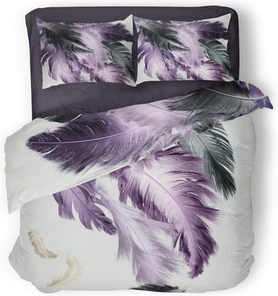 Eleganzzz Dekbedovertrek Purple Flow - paars - Dekbedovertrek 240x200/220cm - Micropercal - Lits Jumeaux - Dekbedovertrekken - Veren Dekbedovertrek