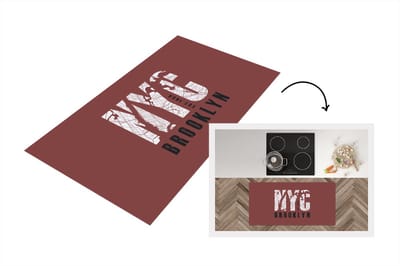 Keukenloper - Loper keuken - New York - Plattegrond - NYC - 120x60 cm - Keukenloper vinyl - Stadskaart