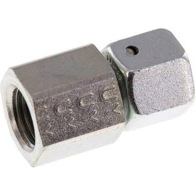 8L & G1/4'' Verzinkt Stalen Rechte Draaidoorvoer Binnendraad voor manometers 315bar NBR Afdichtconus ISO 8434-1