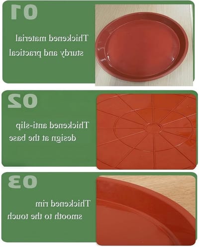Set van 9 Bloempot Onderzetters - Rond, 12cm, 14cm en 16cm - Ideaal voor Tuinprojecten en Binnenplanten, Bescherming en Decoratie