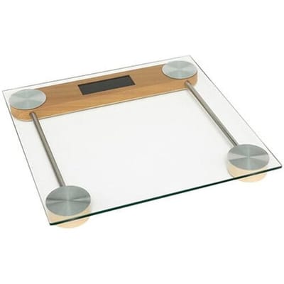5Five Personen weegschaal - transparant - glas - 28 x 28 cm - weegschalen