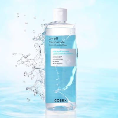 COSRX Eau Micellaire Nettoyante à pH Bas avec Niacinamide Démaquillant Doux 400ml 1 Pack (400ml)