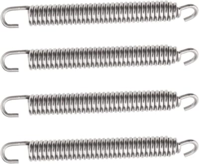 Uitlaatpijp Veren - Motorfiets Veren - Motoronderhoud - Draaibare Haak - 70x10mm - Zilver