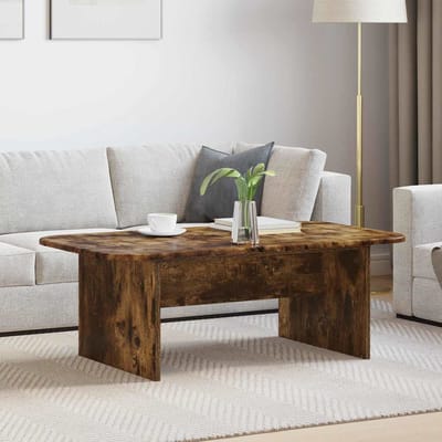 vidaXL - Salontafel - Rook - Eiken - 93 - x - 53 - x - 33 - cm - Bewerkt - hout