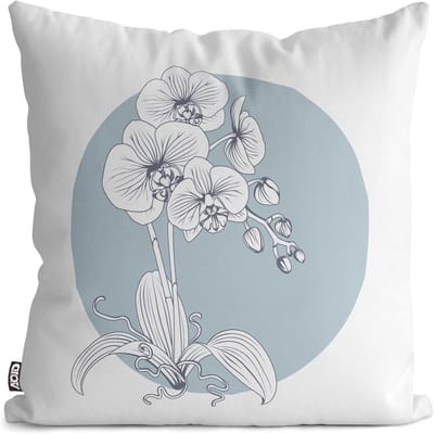 Kussenovertrek Orchidee - Bloemenhoes Decoratie - Buiten Decoreren - Waterafstotend Canvas - Standaard Maat - Multicolor
