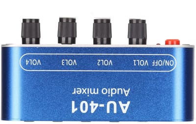 Dailygoods- Stereo Mixer 4-kanaals - 4-in-1 Uitgang - Volume-aanpassing - 3.5mm Geluidsselector - Versterker voor PC/Laptop - Schokbestendig - Geluidsmixer