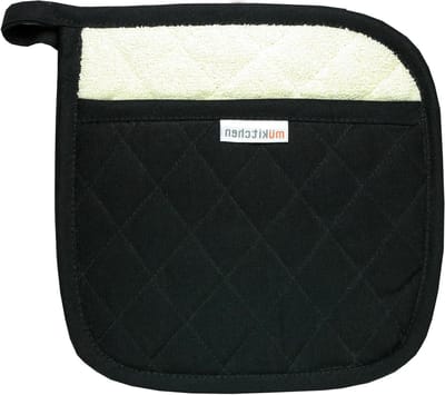 Pannenlap Set - Keukenhandschoenen - Veilig Koken - Gewatteerd Katoen - 20x20 cm - Onyx
