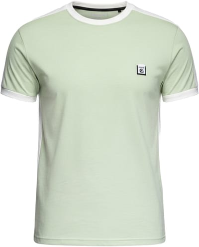 OMBRE T-shirt - Regular Fit - Katoen - Korte Mouw Lichtmint S